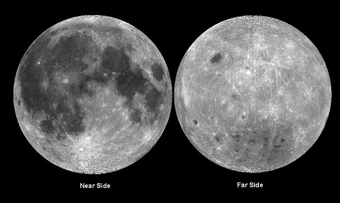 ¿Por qué no hay manchas oscuras en el lado oculto de la Luna?